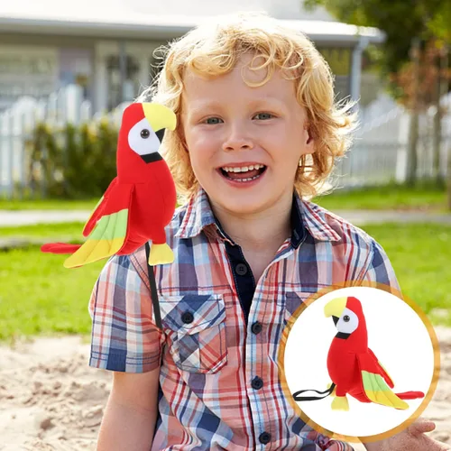 Vista 9 de Toddmomy Accesorio de hombro de loro pirata, loro pirata de peluche de Halloween en el hombro para niños y adultos, accesorios de disfraces