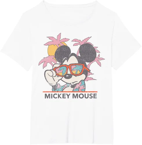 Vista 59 de Disney Mickey and Friends Mickey Mouse Tropical Retrato Camiseta S Negro