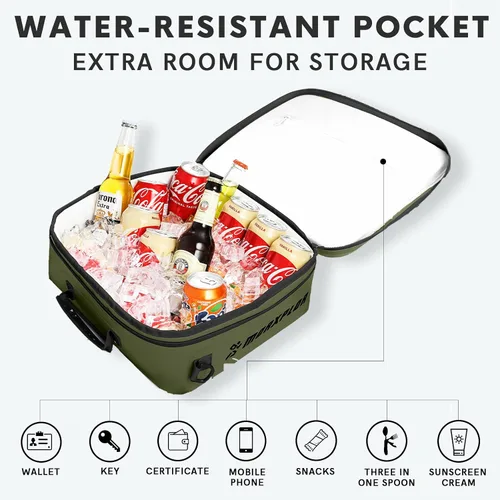 Vista 2 de MORXPLOR Bolsa térmica impermeable de PVC para paddleboard, 12 latas, enfriador aislado suave para paddleboard, camping, kayak