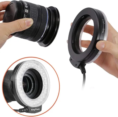 Vista 4 de Flash de luz de anillo macro con pantalla LED compatible con Nikon D3000