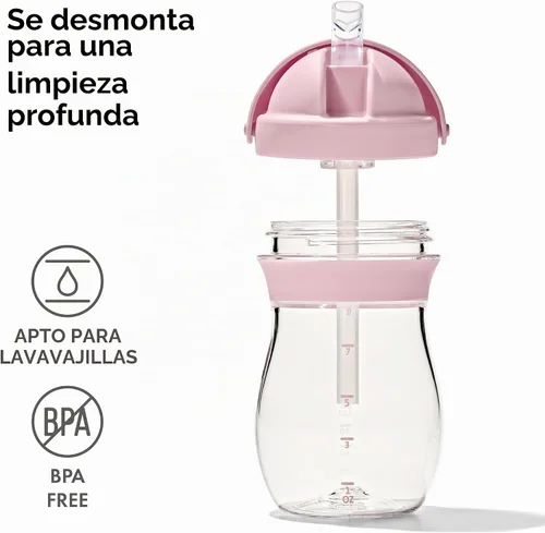 Vista 3 de OXO Tot Transitions - Vaso con pajita de 9 onzas - Blossom