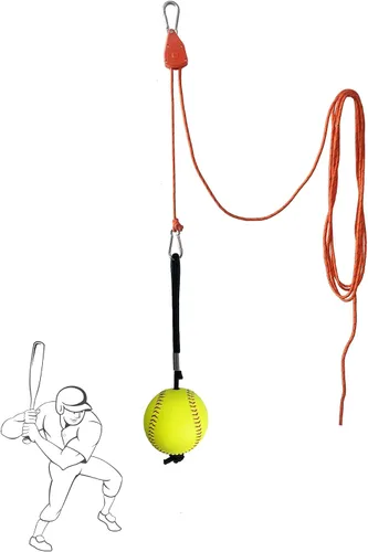 Vista 11 de Swing Trainer with Pulley-Height Adjustable with 13ft Rope Practice Aid,Improve Batting & Develop Muscle Memory Training Tools for Softball
