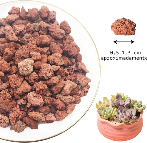 Vista 6 de Rocas de lava roja para plantas, 100% roca volcánica pura, sin tintes ni productos químicos, el mejor aderezo para plantas suculentas de cactus