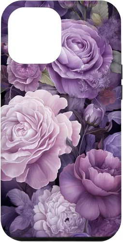 Vista 26 de Elegant Blush Pink And Purple Vintage Floral Rose And Peony Case for iPhone 16