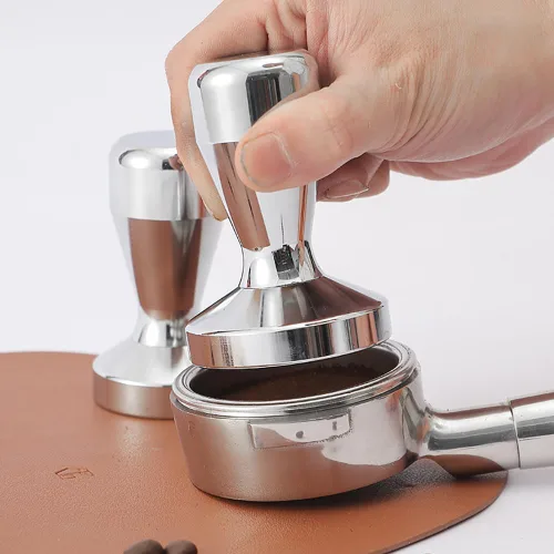Vista 5 de GSHLLO 1.929 in Acero Inoxidable Café Mano Tamper Base Plana Espresso Tamper Café Polvo Presser Herramienta de Cafetera para Oficina Hogar