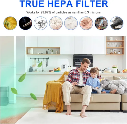 Vista 5 de Filtro HEPA H13 de repuesto compatible con el purificador de aire RENPHO HIMOX M11, paquete de 2