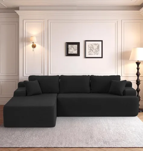 Vista 22 de Fond&Found - Sofá modular modular no requiere montaje, sofá modular de gran tamaño para sala de estar y oficina