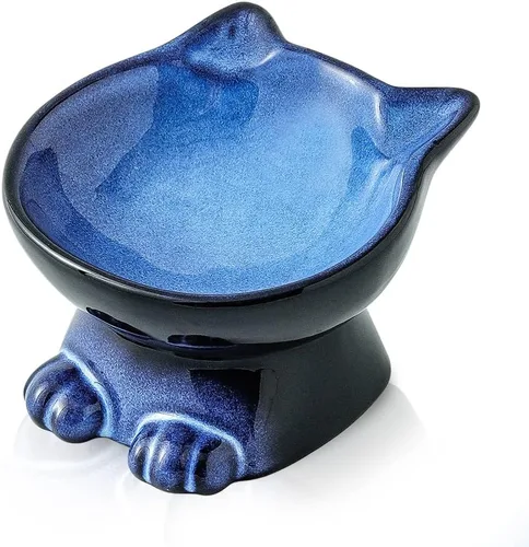 Vista 10 de Nihow Ceramic Basic Cat Bowls: cuenco para gatos de 5 pulgadas para alimentos y agua Food Grade Cat Dish for Small-Sized Cat - Microwave &