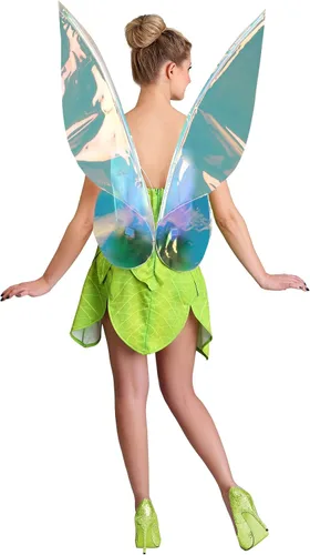 Vista 2 de Disfraz de cuento de hadas para mujer, vestido de hada con alas para adultos