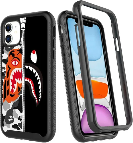 Vista 9 de Basketball King 23, diseño de jersey rojo, compatible con iPhone 11, funda de lujo a prueba de golpes, funda resistente de doble capa de TPU suave +