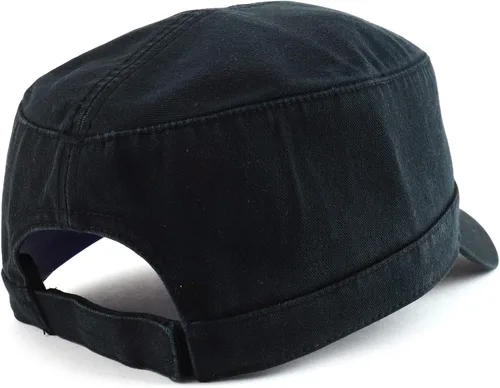 Vista 3 de Armycrew Gorra militar de algodón de gran tamaño 2XL con parte superior plana