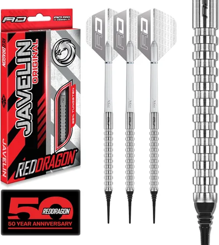 Vista 9 de RED DRAGON Darts - Amberjack Javelin Pegasus Razor Edge - Professional Tungsten Soft Tip Darts - Includes Dart Flights and Shafts