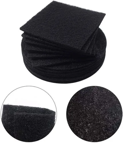 Vista 2 de Filtros de compost, 12 unidades, filtros de carbón activado para contenedor de compost de 1/1.3 galones, cubo de compost de cocina, 6 redondos