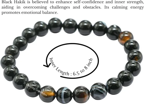 Vista 181 de Amazing Gemstone Pulsera de cristal para mujeres y hombres, pulsera de cristal curativo de protección, pulsera elástica con cuentas de piedras