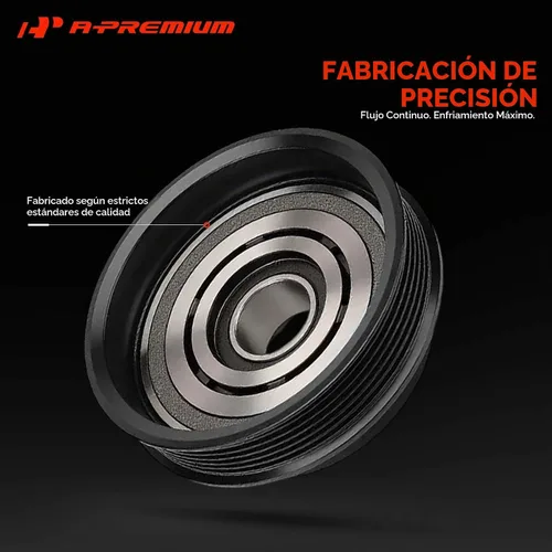 Vista 4 de Kit de embrague de compresor de A/C de A-Premium compatible con Dodge Charger 2006-2010, Challenger 2008-2010, Magnum 2005-2008 y Chrysler 300