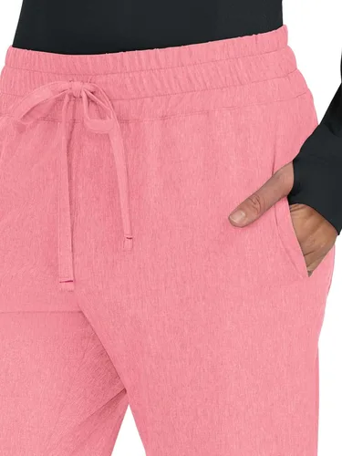 Vista 3 de KOI Basics 741 Gemma Jogger - Pantalón quirúrgico para mujer, Rosa Suave Jaspeado