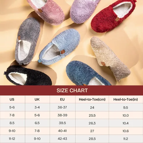 Vista 6 de EverFoams Pantuflas suaves y rizadas para mujer, de espuma viscoelástica, ligeras, cómodas, con forro polar