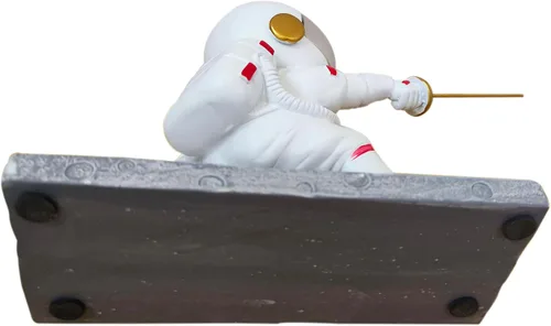 Vista 7 de LEONARK Regalos de esgrima, estatua de astronauta, figura de astronauta, colección de recuerdo de esgrima