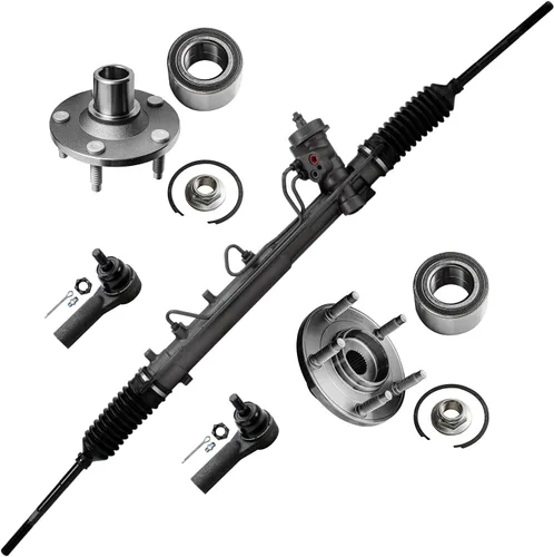 Vista 101 de Detroit Axle - Kit de suspensión delantera 4WD para Nissan Frontier Pathfinder Xterra, 2 cubos de rodamientos de ruedas, 2 brazos de control