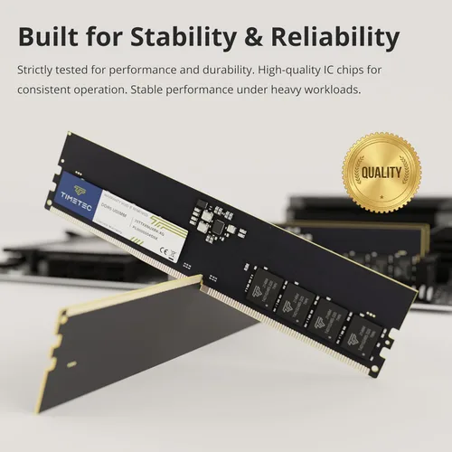 Vista 4 de Timetec 16GB DDR5 5600MHz PC5-44800 Sin búfer No ECC 1.1V CL46 1Rx8 Rango único 288 Pin UDIMM módulo de memoria RAM de escritorio de mejora