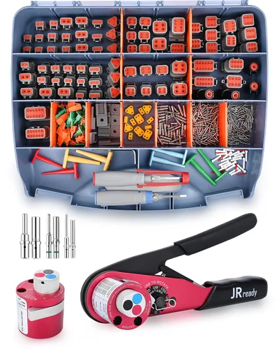 Vista 9 de JRready ST6309 Deutsch DT Kit de conectores 416 unidades, 2 3 4 6 8 12 pines IP68 conectores eléctricos automotrices impermeables, tamaño 16