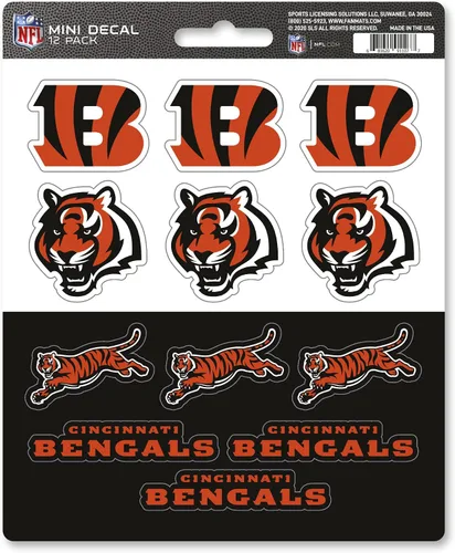 Vista 3 de FANMATS NFL - Juego de calcomanías unisex para adolescentes, mini paquete de 12