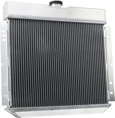 Vista 5 de Radiador de aluminio de 4 filas para Ford 1970-73 Maverick 1967-1970 Mustang 1971-1972 Mercury Comet 3.3L 4.1L 2.8L L6 Base de gas Grande 1968 1969