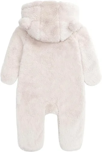 Vista 43 de CAHL&FAUO Traje de nieve para recién nacido, con diseño de oso de dibujos animados, mameluco de forro polar con capucha