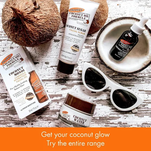 Vista 8 de Palmer's Fórmula de aceite de coco, crema hidratante facial de agua de coco, tarro de 1.7 onzas Replenishing & Rehydrating Face Cream with