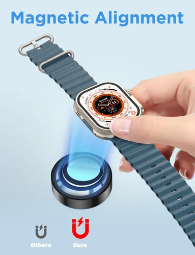 Vista 2 de Nuevo Actualizado para Cargador de Reloj USB Cargador Magnético iWatch Cargador Portátil de Carga Rápida Compatible con Watch Ultra2 Ultra/Serie