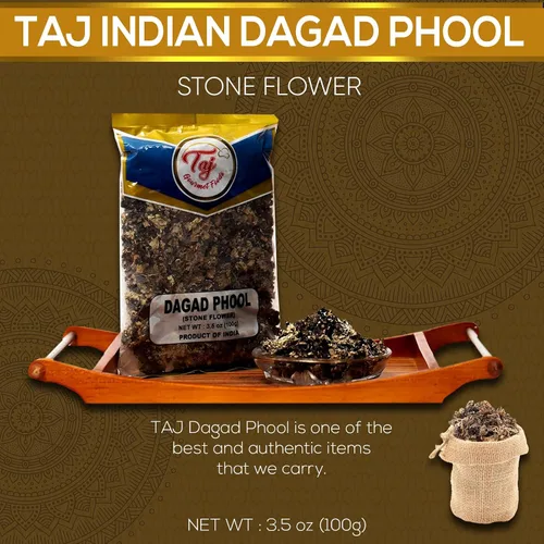 Vista 2 de TAJ Premium Indian Dagad Phool, flor de piedra, 3.5 onzas (3.5 onzas)
