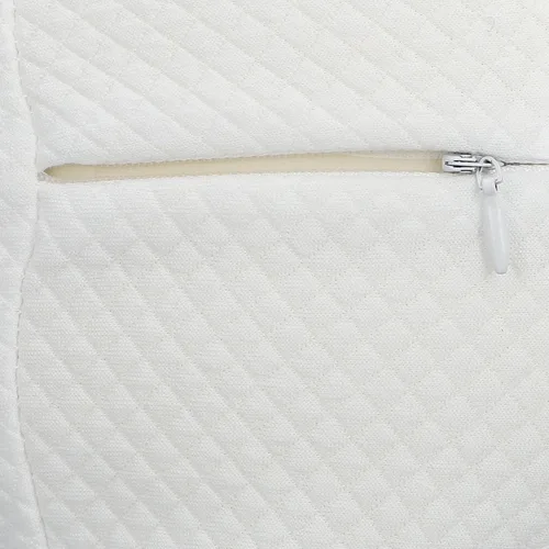 Vista 5 de Between Legs - Almohada lateral de espuma viscoelástica para la rodilla, funda extraíble, lavable, para dormir, para embarazo, ciática (blanco)