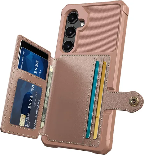 Vista 156 de Funda para Samsung Galaxy S21 Ultra con tarjetero, compatible con soporte magnético para automóvil, resistente a los golpes, resistente, suave, TPU