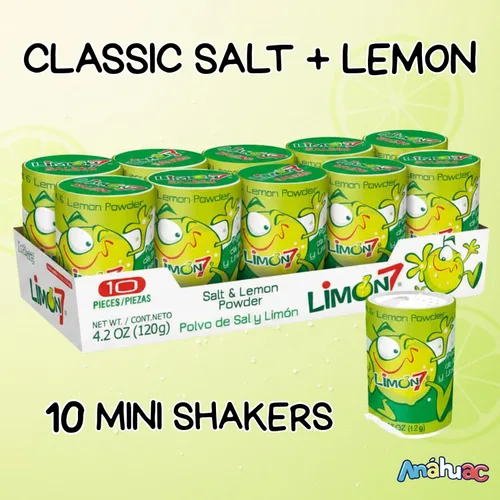 Vista 5 de Anahuac Limon 7 Salero Azúcar 10 Piezas 4.23 oz