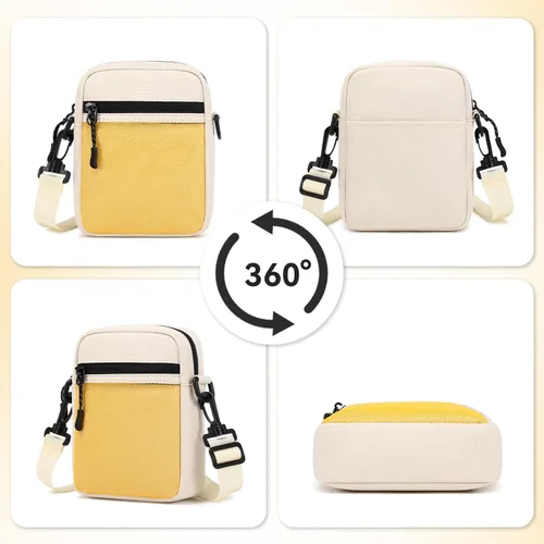 Vista 5 de El-fmly Pequeñas bolsas cruzadas para hombres y mujeres, mini bolsa de mensajero para uso diario