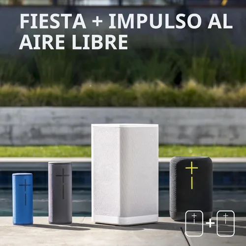 Vista 8 de Ultimate Ears EPICBOOM, altavoz Bluetooth portátil impermeable, graves grandes, sonido de 360 grados, altavoces inalámbricos, IP67, batería de 17