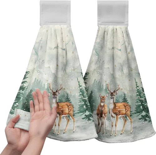 Vista 45 de Honey Bee - Juego de 2 toallas colgantes de cocina de verano con lunares y lazo para colgar, toallas de cocina de granja amarillas, suaves