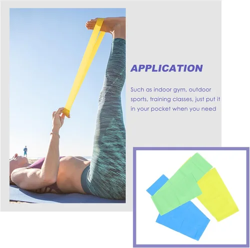 Vista 9 de Abaodam 3Pcs Yoga Stretch Bands Resistance Bands Set Strength Training Back and Shoulder Stretching Home and Gym Use