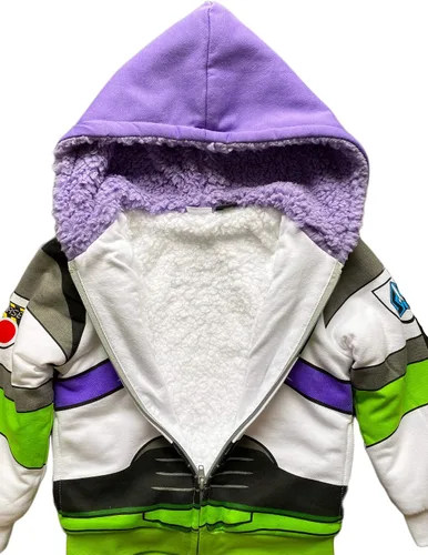 Vista 5 de Toy Story Buzz Lightyear - Sudadera con capucha de vellón Sherpa para niños pequeños