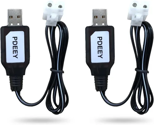 Vista 2 de Charger Replacement for Nerf Rival - 9.6V Tamiya Connector RC Car Airsoft NiCd Battery Charging Cable, 2 pcs