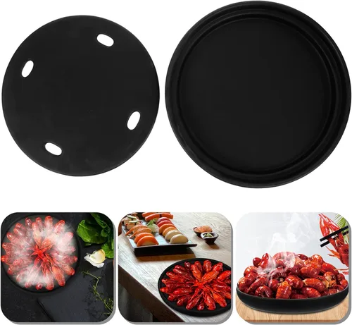 Vista 9 de Cabilock Plato de sushi japonés Hielo seco Plato de sushi Plato de servir de sushi Geta Plato de servicio de alimentos Plato de servicio de comida