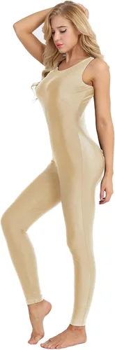 Vista 2 de Body de una pieza para mujer, con cremallera, lencería brillante y transparente