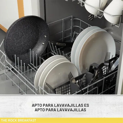 Vista 8 de Starfrit The Rock - Sartén antiadherente de 16 cm (6.5") para huevos - Aluminio forjado duradero - Apto para horno - Libre de PFOA - Fácil