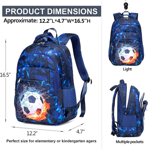 Vista 3 de LEDAOU Mochila escolar para niños y niñas, mochila para libros de primaria, primaria, escuela secundaria, mochila de viaje para edades de 6 a 14 años