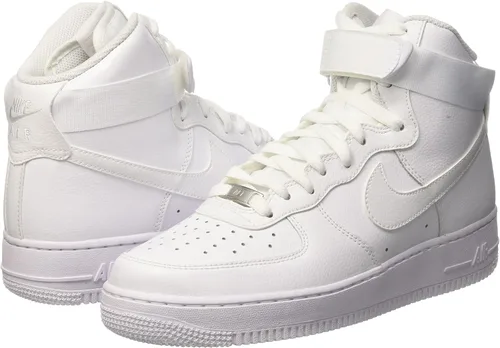 Vista 7 de Nike Tenis de baloncesto AIR Force 1 07 para hombre NegroBlanco