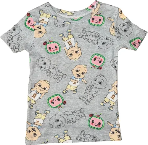 Vista 4 de CoComelon Conjunto de pijama de algodón ajustado de 4 piezas para niños pequeños