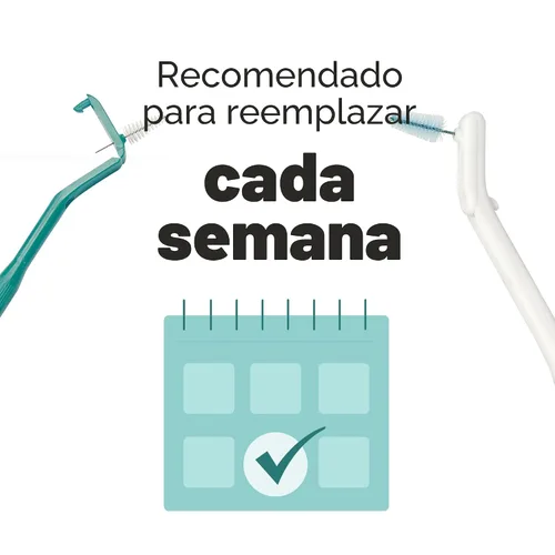 Vista 7 de GUM Proxabrush Go-Betweens - Recambios moderados - Compatible con mango permanente GUM - Cepillos interdentales reutilizables - Púas dentales