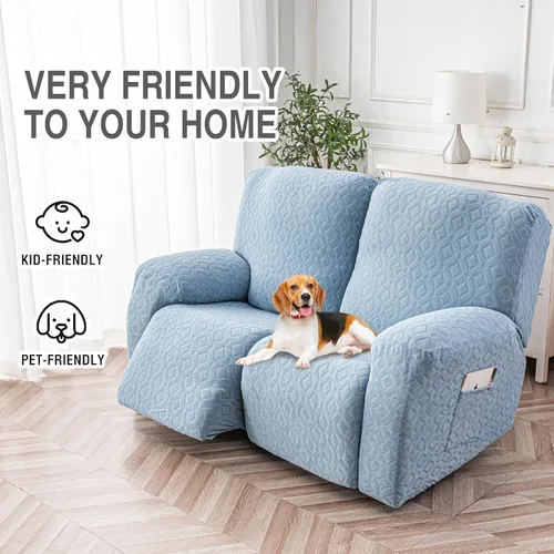 Vista 241 de Gennia Funda Impermeable para Silla Reclinable, Fundas Elásticas para Sofá Reclinable con Bolsillos, Fundas Lavables para Silla Reclinable Lazy Boy