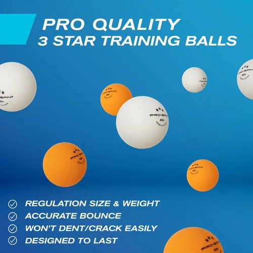 Vista 6 de PRO-SPIN Portable Ping Pong Set with Retractable Ping Pong Net for Any Table, All-in-One Table Tennis Set with Ping Pong Paddles, Balls & Case