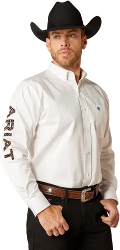 Vista 38 de Ariat Camisa de sarga con logotipo del equipo para hombre